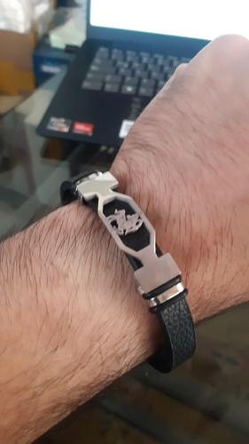 Pulsera Hombre Signo Piscis Cuero Exclusiva