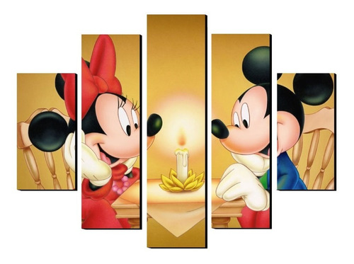 Cuadro Decorativo Infantil Mickey Y Minnie Disney