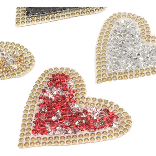 Parches Termoadhesivos Con Forma De Corazón Bordados Con Dia