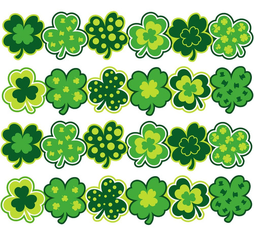 68ft St. Patrick's Day  In Board Border 60pcs Shamrock ...