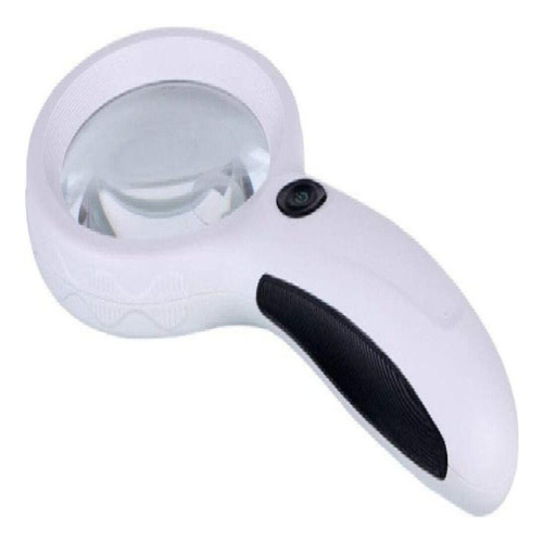 Lupa De Mão Estética 60mm Luz Wood Uv 8 Leds Profissional