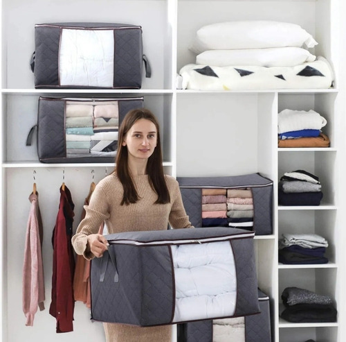 Imagen 3 de 5 de 3 Unidades Organizador De Bolsas De Almacenamiento De Ropa