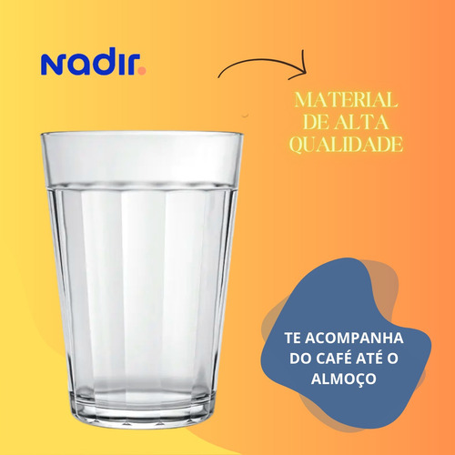 Kit Nadir Copo Americano Multiuso Simples 12 Unidades 190ml