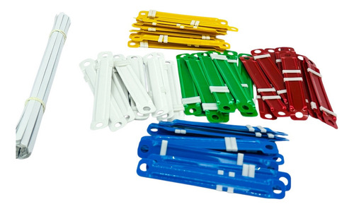 Set 50 Accoclips Para Carpetas 4 Colores Blandos Color Multicolor