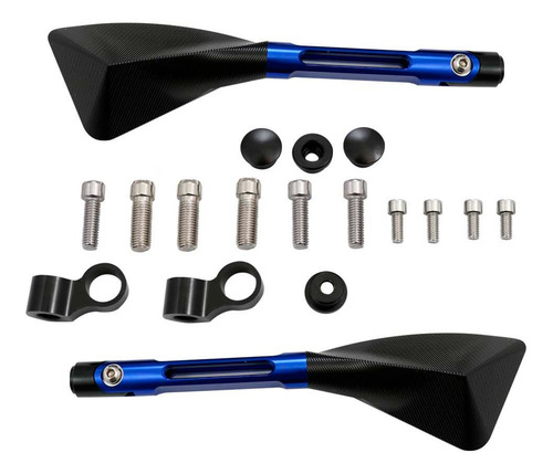 Imagem 3 de 3 de Retrovisor Esportivo Tipo Tomok Azul Honda Pop 100 2014