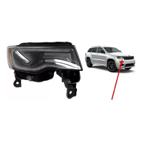 Faro Grand Cherokee 2019 20 2021 F/negro/lupa C/drl Ambr Der