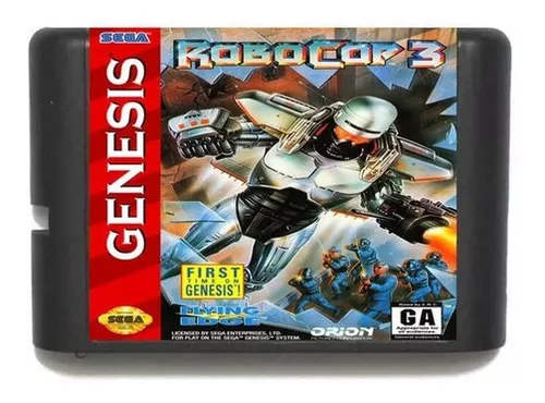 Jogo De Mega Drive, Robocop 3, Sega, Mega Drive