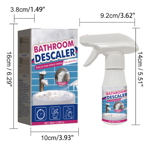 Descalcificador De Vidrio De 60 Ml, Removedor De Grifos De B