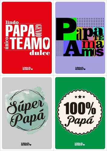 Tarjetas X 4 Dia Del Padre Imprimibles