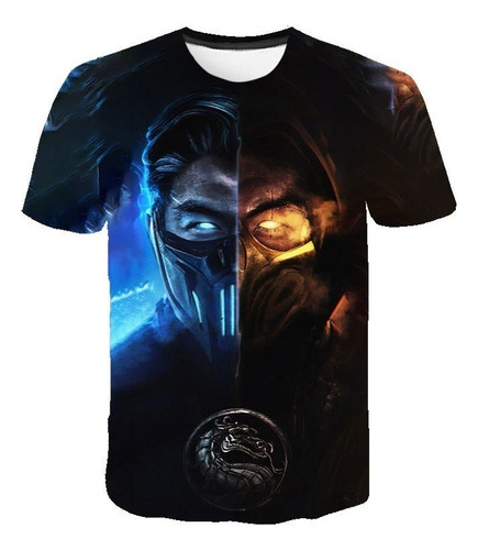 Polera Mortal Kombat Impresión Full 3d Adultos Hasta 6xl