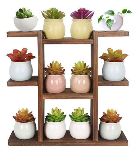 Soporte De Planta De Madera De Escritorio Soporte Estilo E