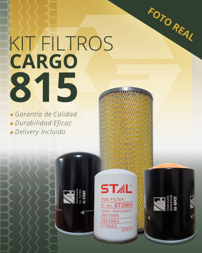 Combo Filtros Cargo 815 47002 33358 33421 51602