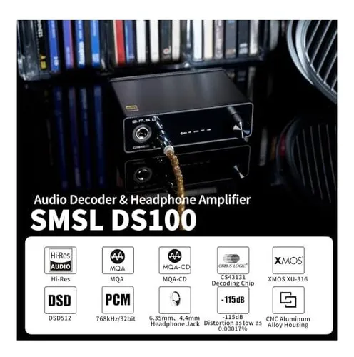 Smsl Ds100 Mqa Mqa-cd Dac Auriculares Amp Cschip 635 Mm Y