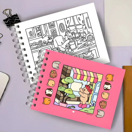 Livro De Colorir+ Estojo De Canetinhas Coloridas 24 Canetas