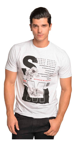 Imagen 1 de 5 de Playera Hombre Estampada Nasa