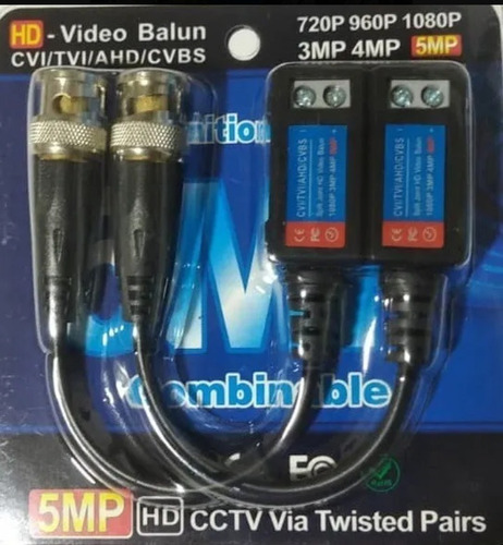 Video Balun + Conector Hembra + Conector Macho