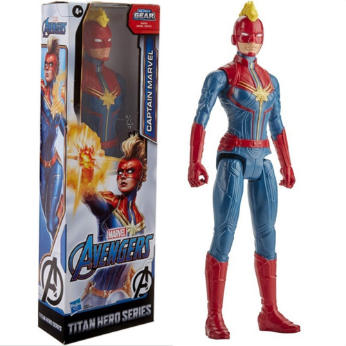 Boneco Capitã Marvel Avengers 30cm Articulado Da Hasbro.