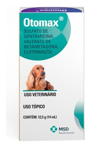 Otomax Pomada Otológica Para Cães 12,5 G - Msd