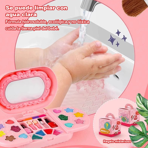 Sets De Belleza Y Maquillaje Para Niño Maquillaje Lavable Pastel - 4 Capas