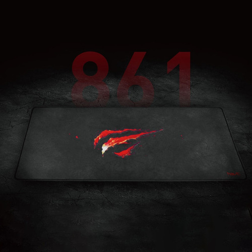 Mouse Pad gamer Havit HV-MP861 Gamenote de borracha e tecido gg 300mm x 700mm x 3mm black/red
