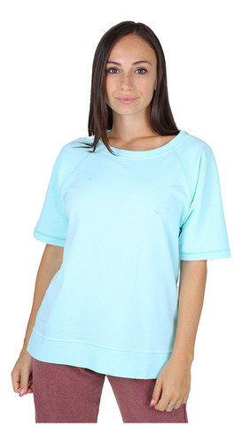 Remera Urbana Lotto Athletica Due Mujer En Celeste | Stock C