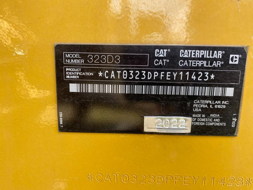 Excavadora Caterpillar 323d3 Año 2022, Completamente Nueva