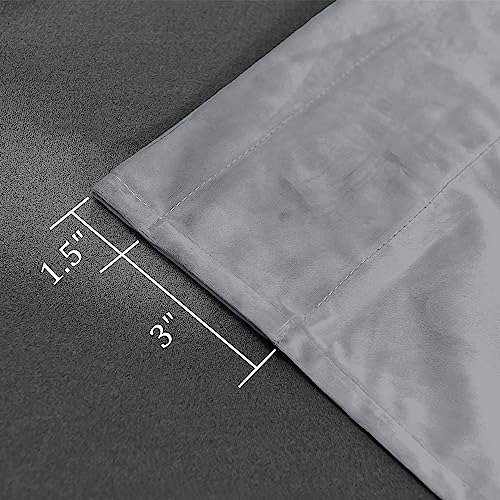 Cortinas De Terciopelo Gris Hiasan De 96 Pulgadas - Cortinas