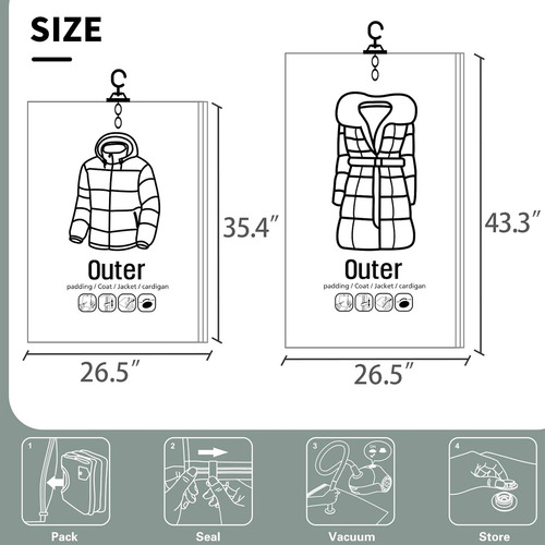 Bolsa Ahorra Espacio Gancho Ropa Closet