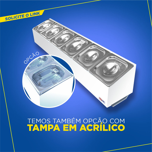 Condimentadora Pizzarola 6 Cubas 1/6 Zpcnl1/6 2