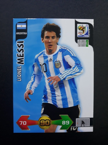 Tarjeta Lionel Messi Andrenalyn 2010 Sudafrica 