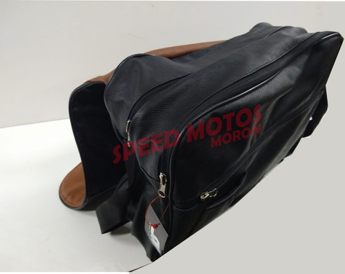 Bolso Morral Fletero Moto Mensajeria Cuero Ecologico Sny