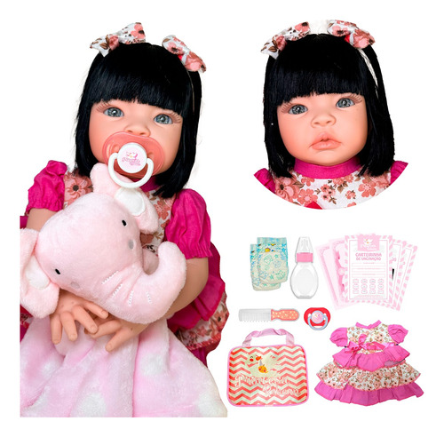 Bebe Reborn Boneca Realista Muito Linda + 18 Itens Promoção