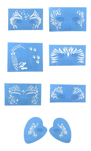 7diseños Plantilla De Pintura De Ojos Y Cara Plantilla De