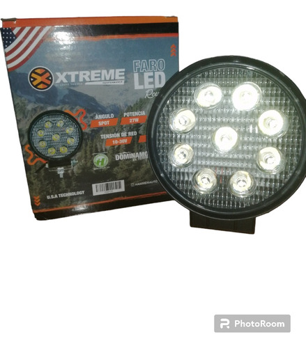 Faro Led Round 27w 6500k 10-30v Xtreme 