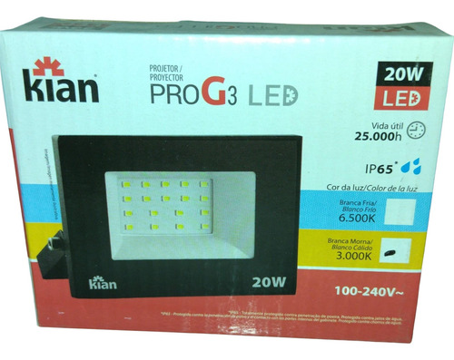 Proyector Led 20w Reflector Kian Cálido