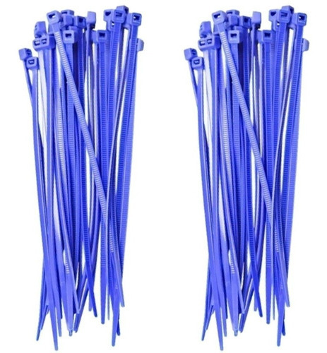 Abraçadeiras Nylon Enforca Gato 2,5x100 Azul 7293 C/50un