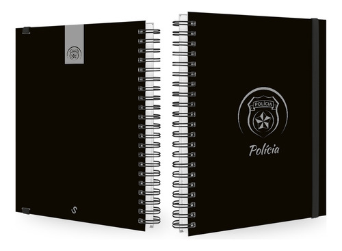 Caderno Universitário Plus Profissões Prata 12 Matérias Cor Policia