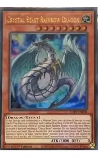 ghost rare foil Yugioh! Crystal Beast Rainbow Dragon