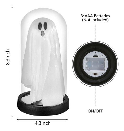 Lindo Fantasma Con Luz, Decoración De Halloween, Luces De