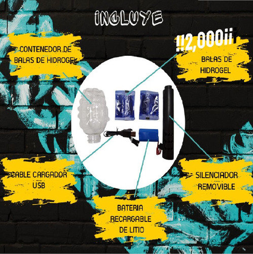Rifle De Juguete Balas De Hidrogel Tiro Continuo Recargable
