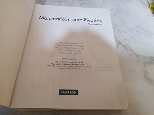 Libro. Matemáticas Simplificadas. 4ta. Conamat (Usado)