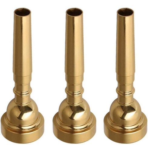 Liyafy 3 Piezas Boquilla De Trompeta Chapada En Oro 3c 5c 7c