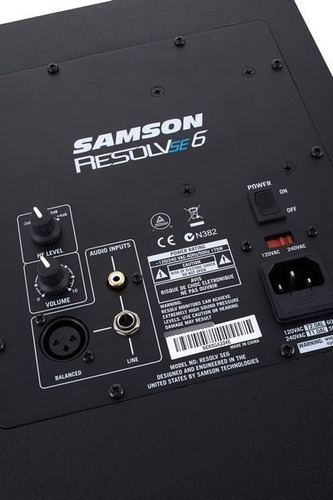 Imagen 3 de 8 de Monitor De Estudio Samson Resolv Se6 6 Pulgadas 100w Activo