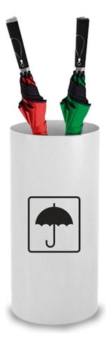 Porta Guarda-chuva Cesto Plástico 22 Litros Com Adesivo Cor Branco