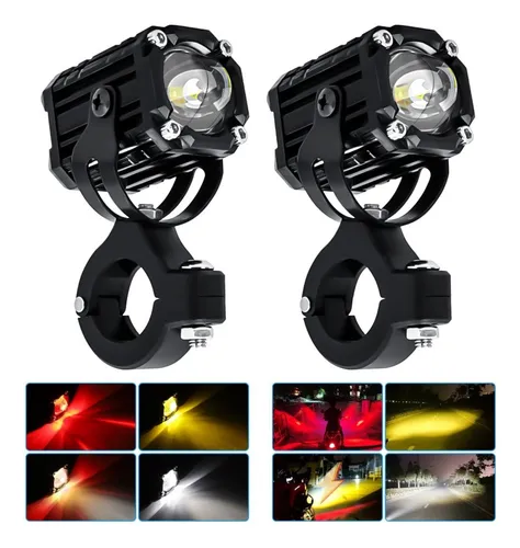 comprar Par Faros De Lupa Luces Led Auxiliares Con Estrobo 4 Modos