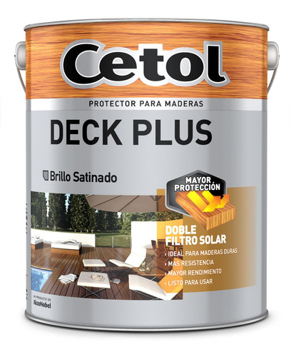 Cetol Deck Plus Exterior X 4 Lts Impregnante Satinado Madera