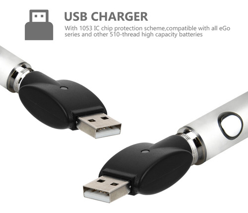 Imagen 7 de 8 de 2 Unidades Usb Smart Cbd Cargador De Batería Adaptador 510 R