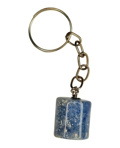 Chaveiro Pedra Quartzo Azul 2cm Proteção, Equilibrio Emocion