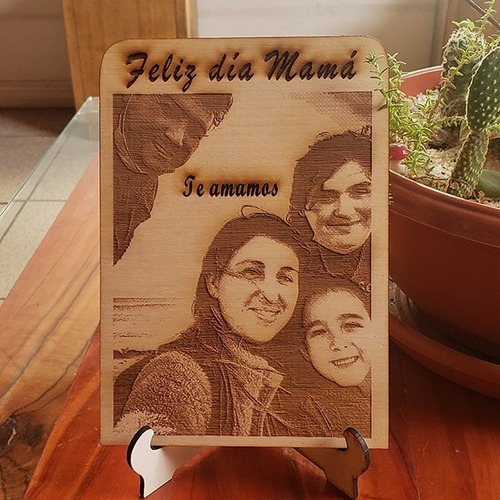 Retrato De Madera Personalizado 20 Cm