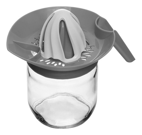 Jarra Com Espremedor De Frutas Cítricas Siena 300ml Cinza